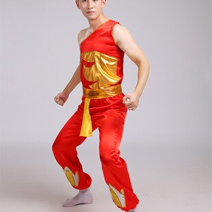 打鼓服秧歌服装 民族舞蹈演出服舞龙舞狮服鼓舞服赛龙舟打鼓舞 男装