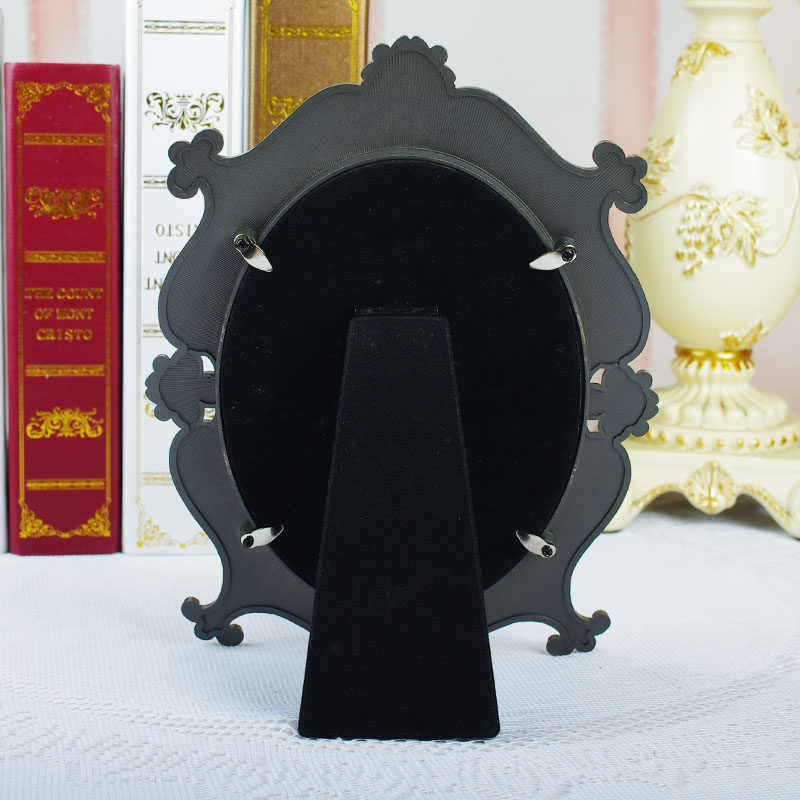 欧式复古镜子化妆镜公主镜女台式宿舍书桌韩国珍珠单面梳妆镜大号