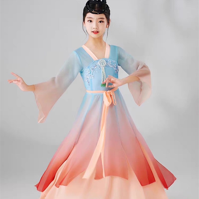 儿童古典舞演出服女童古仙风飘逸汉服舞蹈服中国风醉春风表演服装