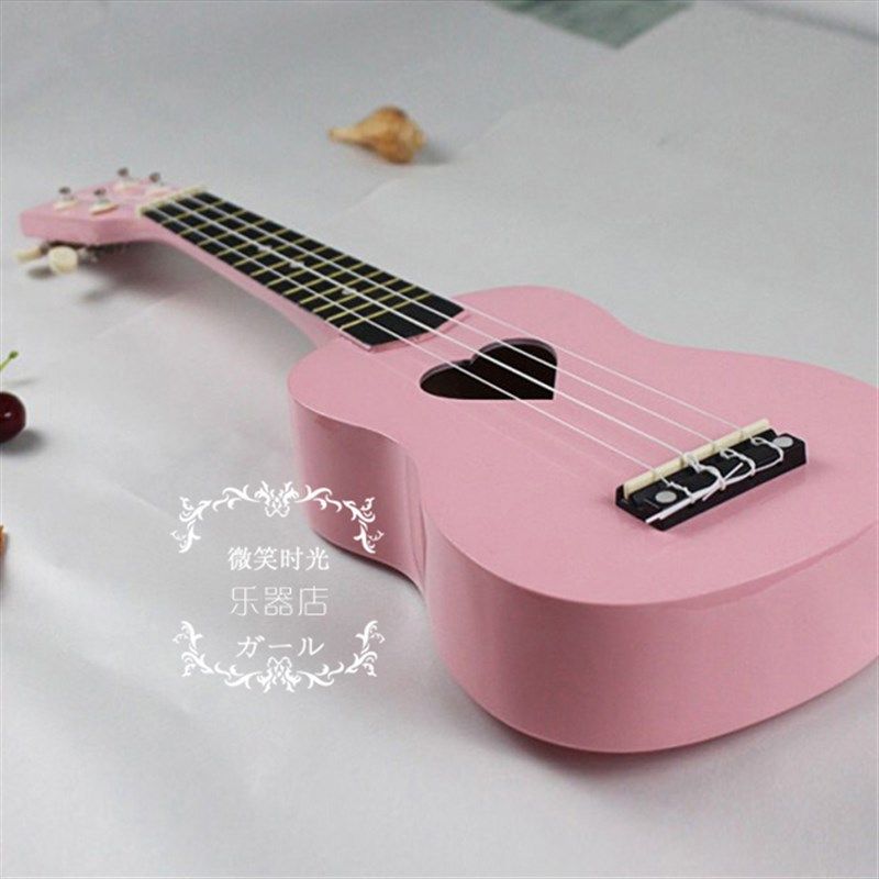 少女心尤克里里初学者樱花琴粉21寸23寸乌克里里小吉他四弦琴入门