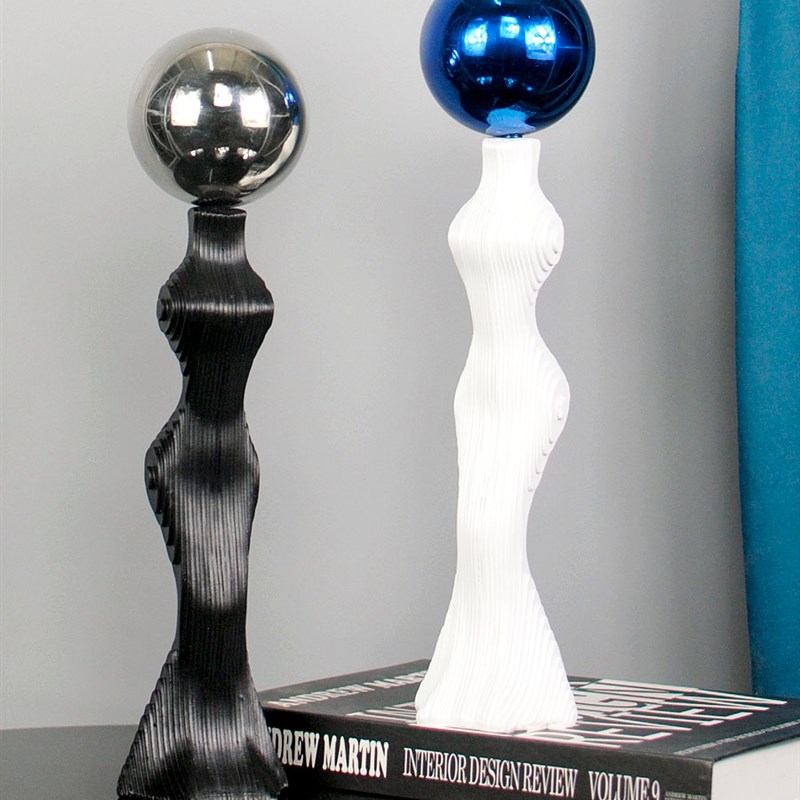 创意北欧抽象黑白艺术旗袍女人摆件简约客厅酒柜电视柜家居装饰品