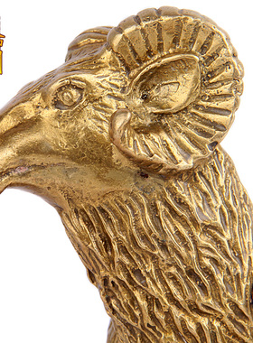 天御阁铜12十二生肖羊摆件工艺品招财客厅办公室家居装饰品礼品