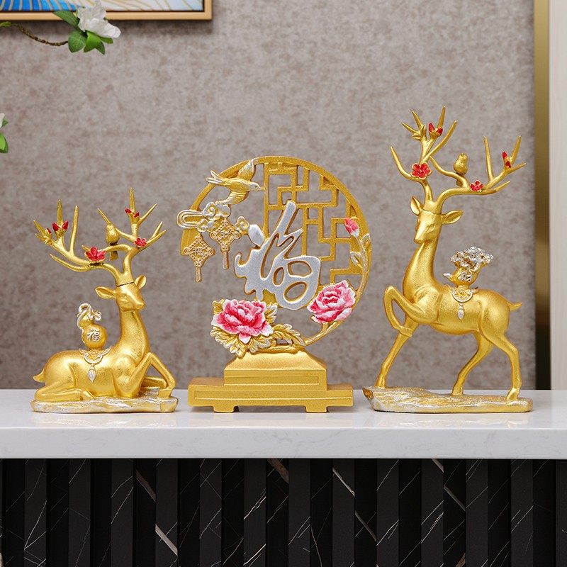招财鹿摆件礼品玄关客厅电视柜酒柜装饰品乔迁新居结婚送新人礼物,家居饰品,装饰摆件,淘宝优惠券,粉丝福利购,淘宝优惠卷