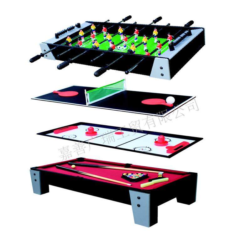 36in4合1多功能球台桌上足球曲棍球台台球桌乒乓球台儿童娱乐游戏