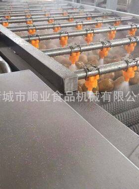 多功能毛辊果脱皮芋头去皮顺业去泥清洗一体机洗气泡毛刷线洗果机