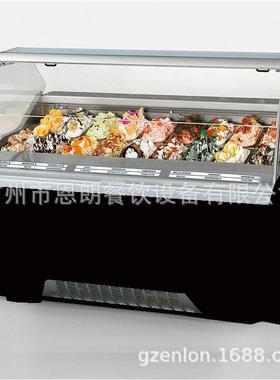 厂家新款 18盘 冰淇淋雪糕柜 gelato display 110V 冰激凌展示柜