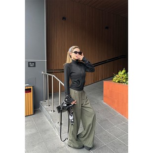 工装 阔腿裤 休闲裤 Xinlei 女春夏裤 春夏bi备双色氧气裤 长裤 子 Lin