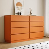 实木五八斗柜家用客厅结实耐用新款 2024小户型卧室靠墙床尾储物柜