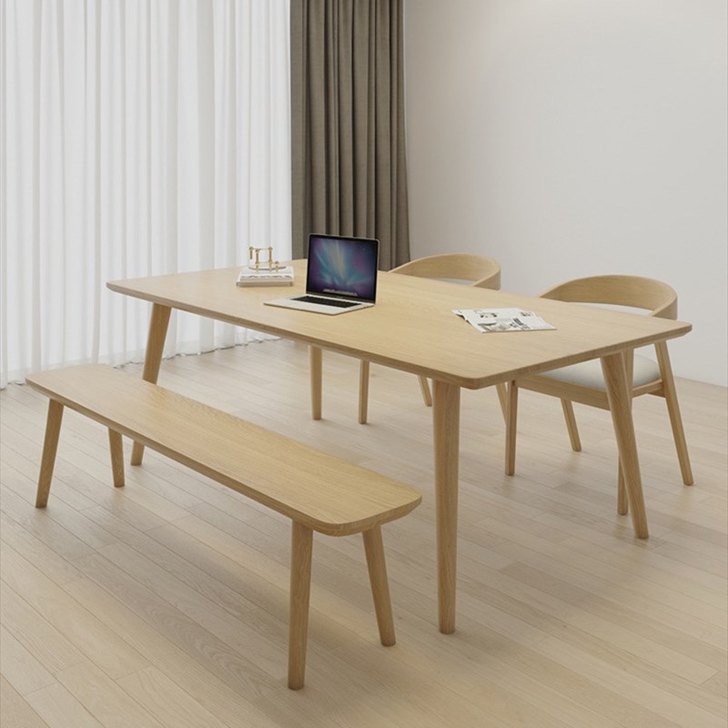 简约实木客厅学习大长书桌家用白蜡木桌子长条原木办公工作桌