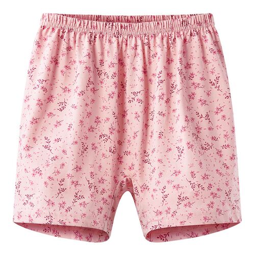 春织中老年人宽松舒适高腰平角裤平纹裆大脚口老人内裤四角打底裤