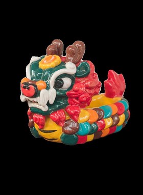 招财龙舟摆件景德镇陶瓷香薰炉创意客厅办公室家居装饰乔迁礼物