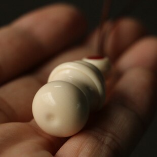 海派精工制作猛犸牙小挂件把玩文玩手机钥匙背包挂件装 饰文玩配饰