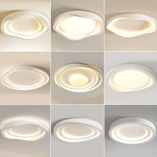 2025年新款全光谱卧室吸顶灯现代简约创意网红家用水波纹房间灯具