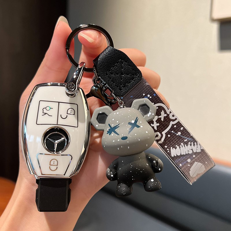 新奔驰c260l钥匙套e 300l扣a 200l高档c 车glc级gla壳glb gle女士