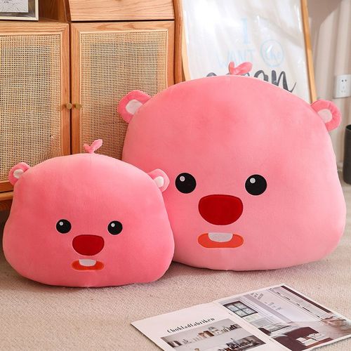 小海狸露比loopy女生床上睡觉抱枕学生卧室宿舍床头靠垫靠枕软包