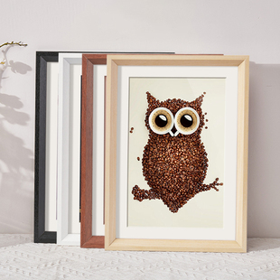 实木质画框装 裱相框挂墙A34展示外框4开8K拼图16寸24海报框架定制