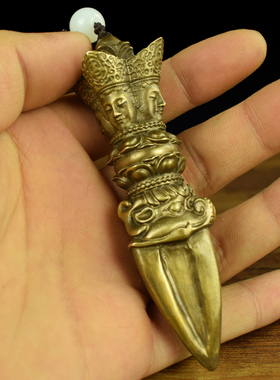 铜实心秽迹多吉金刚杵手把件男女随身把玩收藏法器文玩配饰礼品