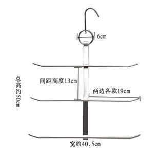 叉烧环叉烧针3层鸡翅勾三层鸡翼环鸡翅烤针叉烧挂钩 不锈钢港式