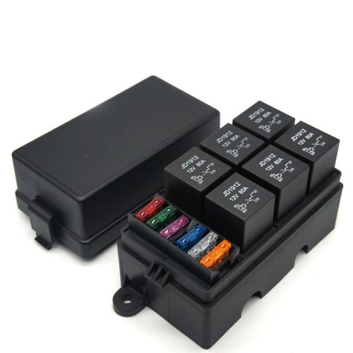 汽车越野车射灯长条灯改装大电流12V24V40A80A多路控制保险丝盒