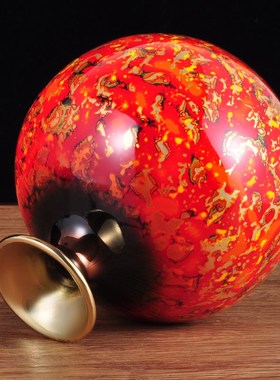 彩铜花瓶摆件中式大肚插花花瓶轻奢铜工艺品家居客厅玄关装饰礼品