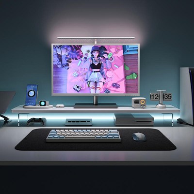 电脑增高架创意亚克力悬浮置物架台式显示器办公室桌面屏幕抬高架