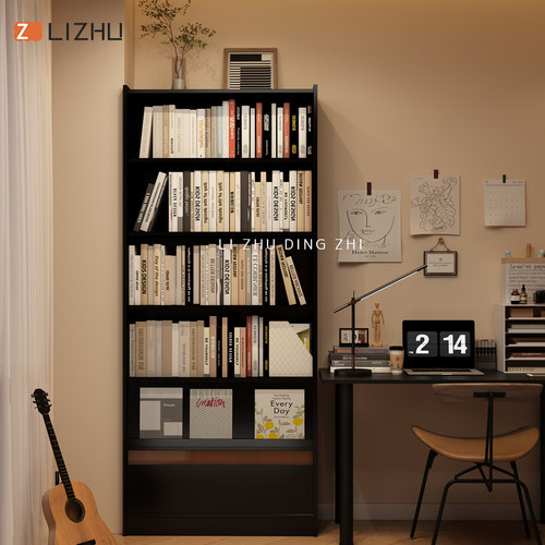 北欧书柜客厅整墙组合书柜日式落地书架书橱收纳柜展示置物架定制