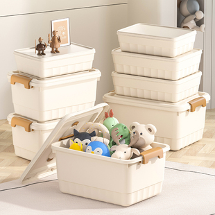 收纳箱大容量衣服整理箱衣柜储物箱家用玩具塑料学生桌面带盖盒子