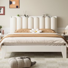 床全实木床家用卧室18米双人床现代简约15米法式小户型单人床架