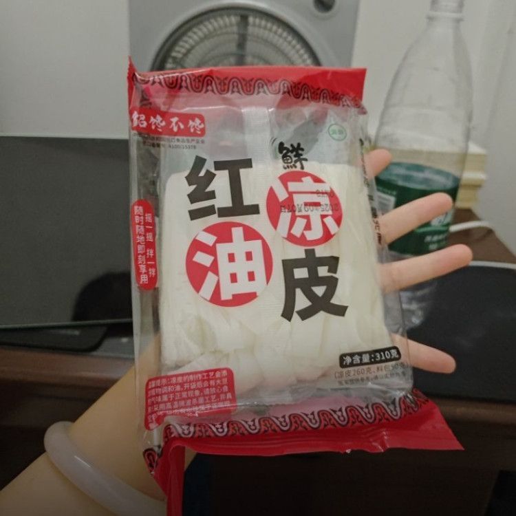 貂馋不馋 鲜凉皮310g/袋麻酱红油即食速食宿舍方便食品新鲜日期