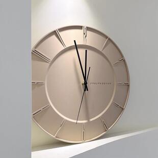 久处不厌音挂墙钟北静欧现代简约厅轻书房客免打孔奢装OPB饰水泥