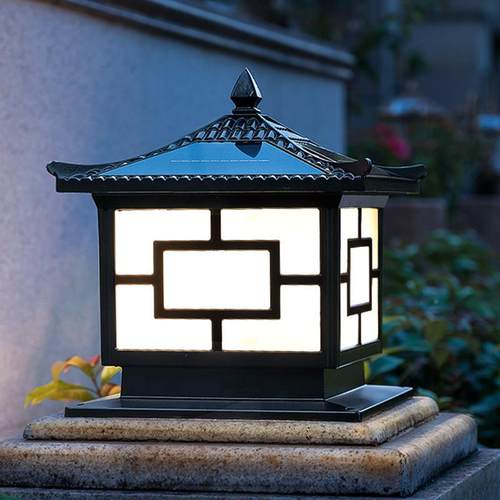 太阳能柱林爵（家灯接电款家用室景观庭外院别墅花园头围墙外防水