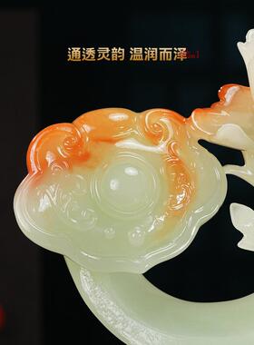 富贵意丹花摆玉如意VMK牡招财客厅玄关电视柜高档件如装饰品乔迁