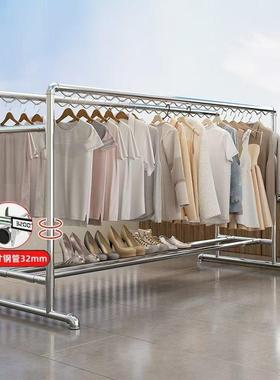 镀锌钢管晾衣凉架落地用阳台挂衣外户外qmj-xr88室防风双杆水家管