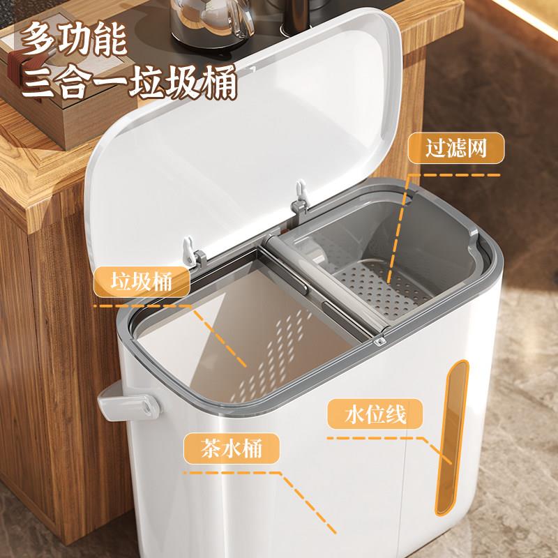 中式飞达三和水茶桶茶盘茶桶排管茶渣分离过滤垃圾桶茶水台茶废具