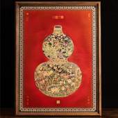 金福禄临门色葫芦挂画画新中式 装 饰画风玄关对正门水福禄客厅高级