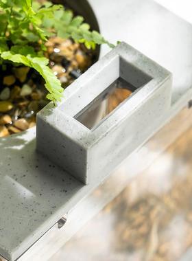 微景观鱼小型创意桌过滤静IIP音流水办公面用招财摆缸件加温热家