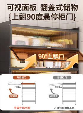 房整体橱柜厨钢制置CG-1置防物架家用落地多层物架子多功能微波炉