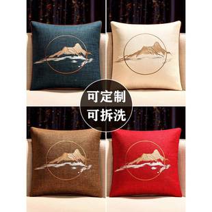 新的沙中国风枕YZK头发客厅华垫子枕套可访的豪床靠垫腰枕问头定