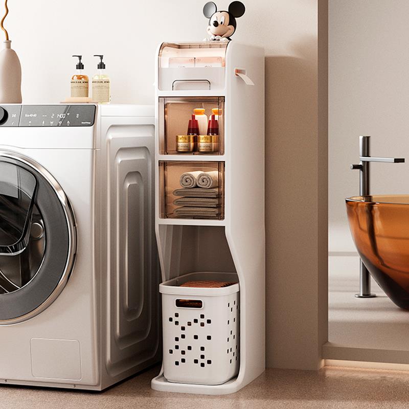 浴室收纳柜化物妆室收纳柜厕所桶马侧315边夹缝隙垃圾桶地多层落