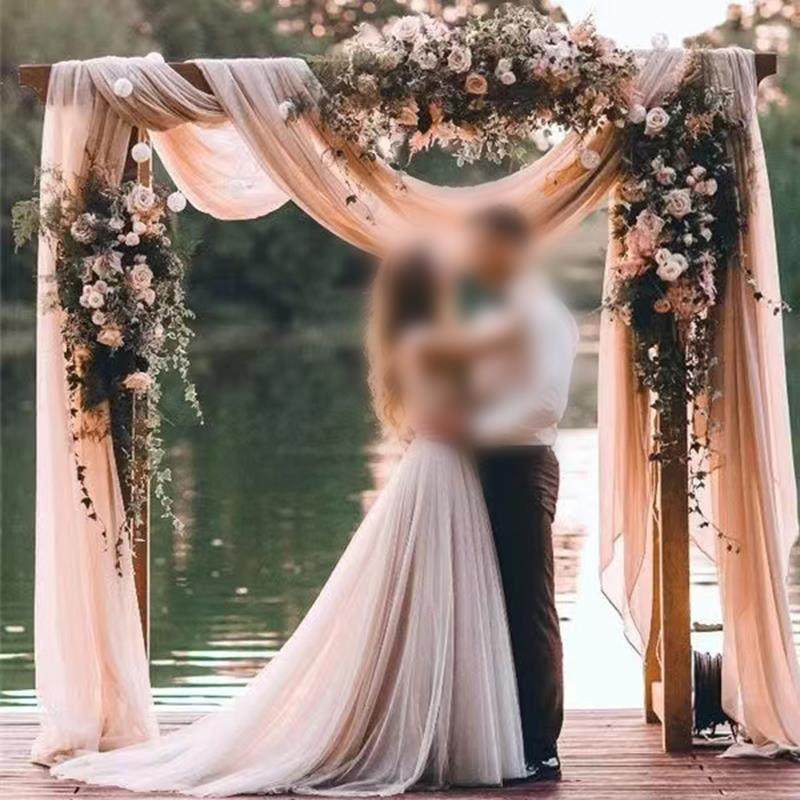 定制婚庆婚户HPN实礼木花方拱门开业架甜品区木质装饰道具外迎宾