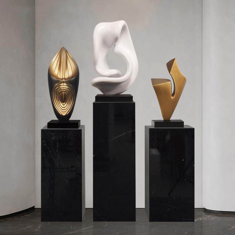 式极简大理石底202467座方形石墩玄关意饰雕塑架展台客厅装花沙发,家居饰品,落地摆件,淘宝优惠券,粉丝福利购,淘宝优惠卷