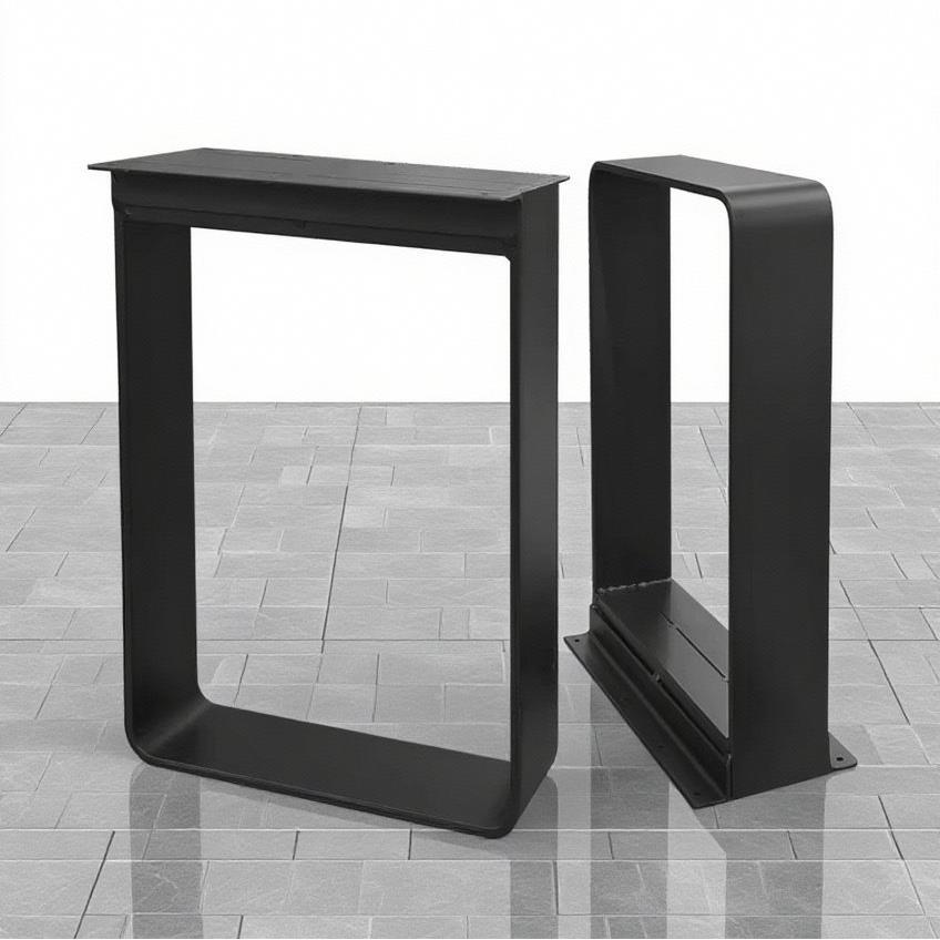 实心腿桌脚板桌实木大板金属支架餐桌腿书桌腿茶几脚会议钢A187桌