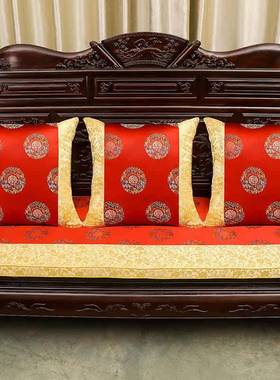定制红木坐沙发垫中坐垫件实木沙发罗汉床垫子五套加厚海XCP绵式