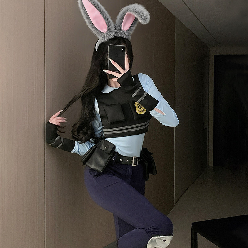 疯狂动物城兔子警官朱迪cosplay二次元演出角色扮演服制服套情趣