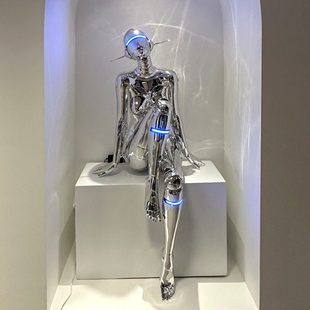 空山基机械姬女神摆件科技感客厅壁龛大型落地雕塑装 饰品酒吧KTV