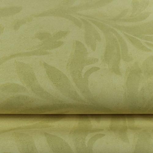 美国进口纯纸墙纸简约欧式米黄色卷纹叶子客厅卧室电视背景墙壁纸