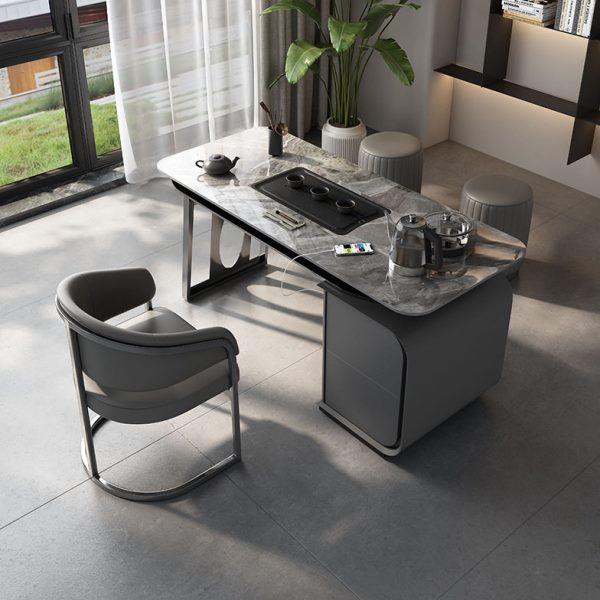 轻奢阳台茶桌椅组合现简约家用岩板茶台桌公室茶台烧水壶一体,商业/办公家具,茶台/茶桌,淘宝优惠券,粉丝福利购,淘宝优惠卷