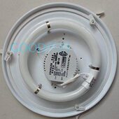 包邮 纯白工程吸顶灯面包灯环形灯管22W32W40W玻璃罩 塑料罩