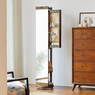 镜实木全镜落地高级感家用卧室免打试衣网红拍照穿身衣孔镜ATW衣