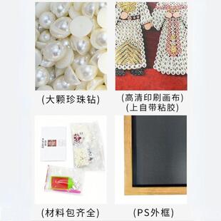 珠珍珠女孩DY珍画 手工BSJ创玄关客厅装饰挂画高级感I全意套材料